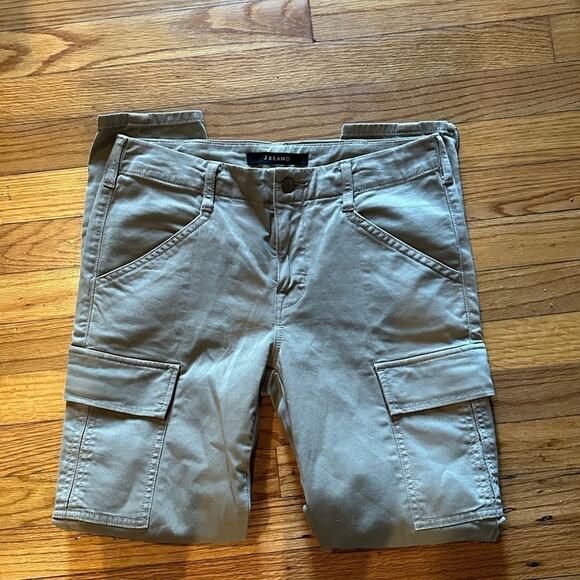 J Brand Cargo Skinny Green Jeans Mid Rise - Picture 1 of 10
